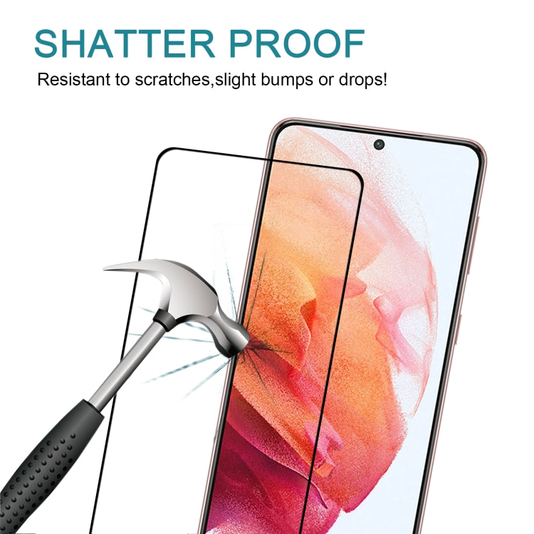 For Samsung Galaxy S21 5G 25pcs Full Glue 9H HD 3D Curved Edge Tempered Glass Film(Black)