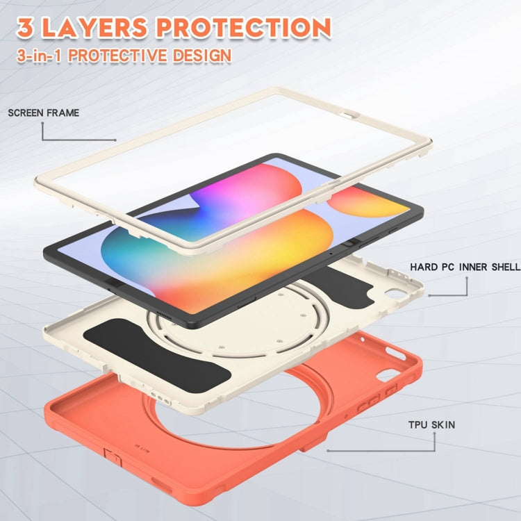 Shockproof TPU + PC Protective Case with 360 Degree Rotation Foldable Handle Grip Holder & Pen Slot For Samsung Galaxy Tab S6 Lite 10.4 inch P610