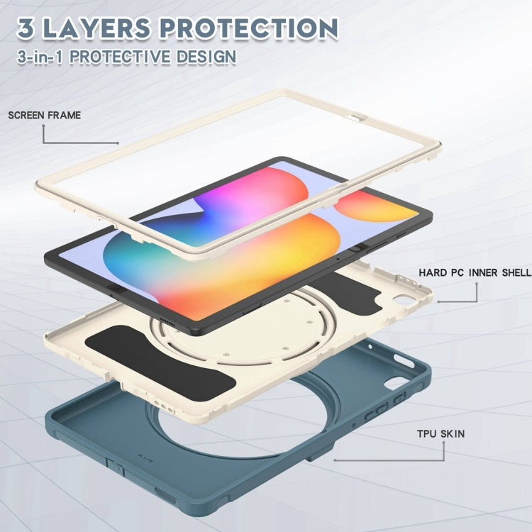 Shockproof TPU + PC Protective Case with 360 Degree Rotation Foldable Handle Grip Holder & Pen Slot For Samsung Galaxy Tab S6 Lite 10.4 inch P610