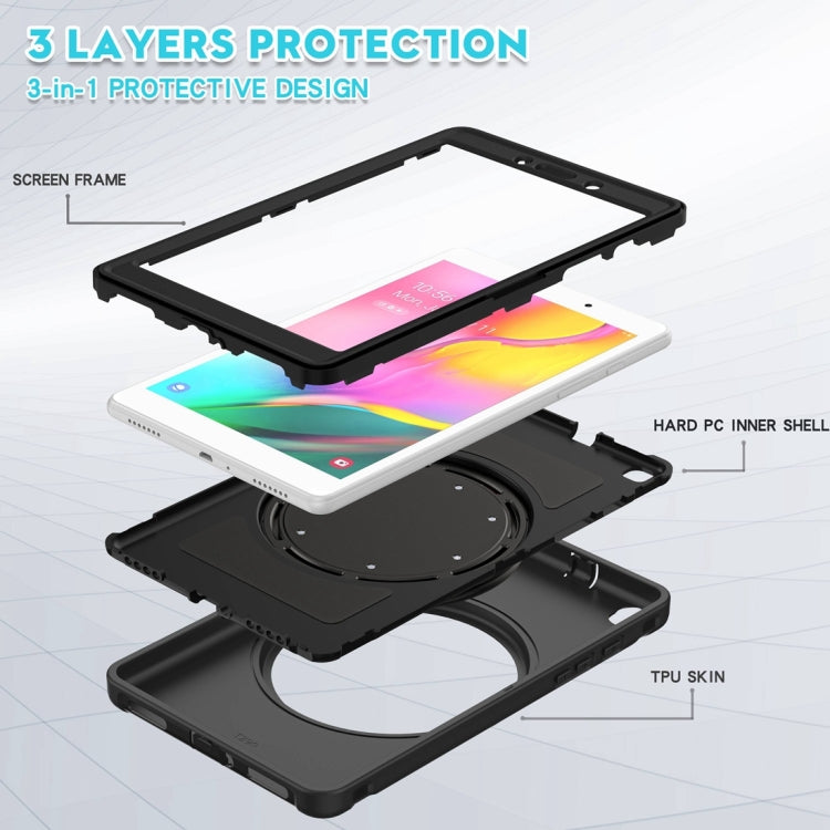 Shockproof TPU + PC Protective Case with 360 Degree Rotation Foldable Handle Grip Holder & Pen Slot For Samsung Galaxy Tab A 8.0 2019 T290