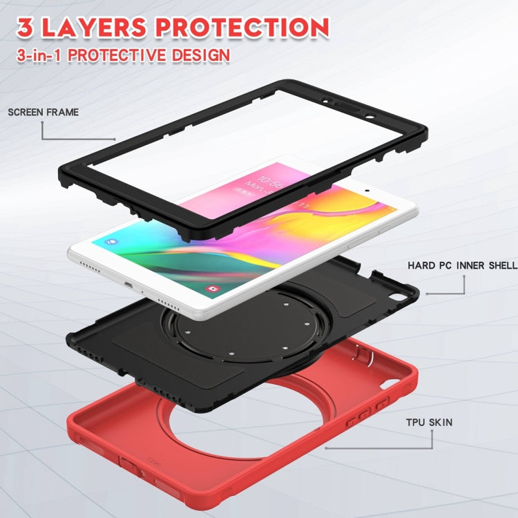 Shockproof TPU + PC Protective Case with 360 Degree Rotation Foldable Handle Grip Holder & Pen Slot For Samsung Galaxy Tab A 8.0 2019 T290