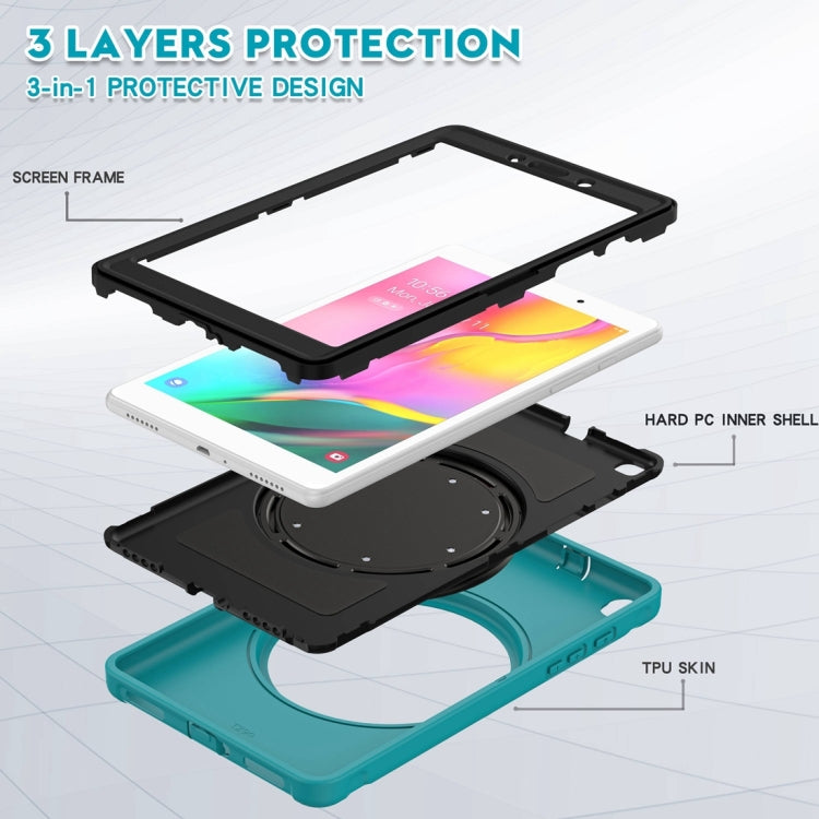 Shockproof TPU + PC Protective Case with 360 Degree Rotation Foldable Handle Grip Holder & Pen Slot For Samsung Galaxy Tab A 8.0 2019 T290