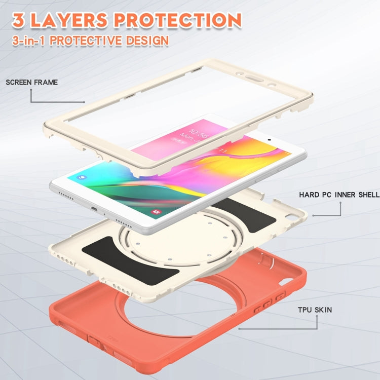 Shockproof TPU + PC Protective Case with 360 Degree Rotation Foldable Handle Grip Holder & Pen Slot For Samsung Galaxy Tab A 8.0 2019 T290