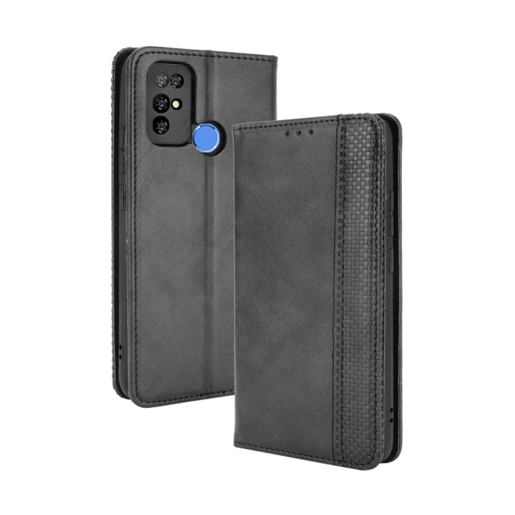 For Doogee X96 Pro Magnetic Buckle Retro Crazy Horse Texture Horizontal Flip Leather Case with Holder & Card Slots & Photo Frame