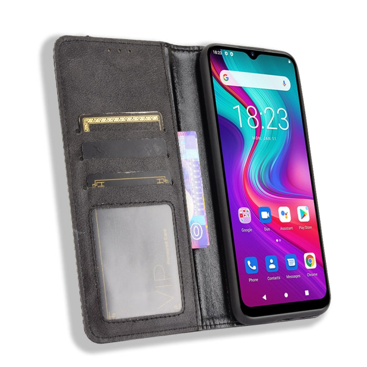 For Doogee X96 Pro Magnetic Buckle Retro Crazy Horse Texture Horizontal Flip Leather Case with Holder & Card Slots & Photo Frame