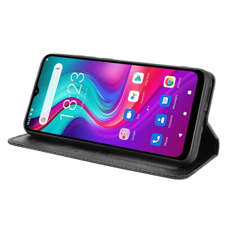 For Doogee X96 Pro Magnetic Buckle Retro Crazy Horse Texture Horizontal Flip Leather Case with Holder & Card Slots & Photo Frame