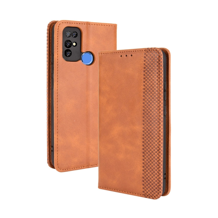 For Doogee X96 Pro Magnetic Buckle Retro Crazy Horse Texture Horizontal Flip Leather Case with Holder & Card Slots & Photo Frame