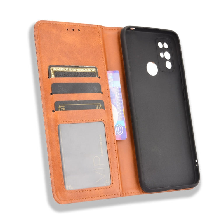 For Doogee X96 Pro Magnetic Buckle Retro Crazy Horse Texture Horizontal Flip Leather Case with Holder & Card Slots & Photo Frame