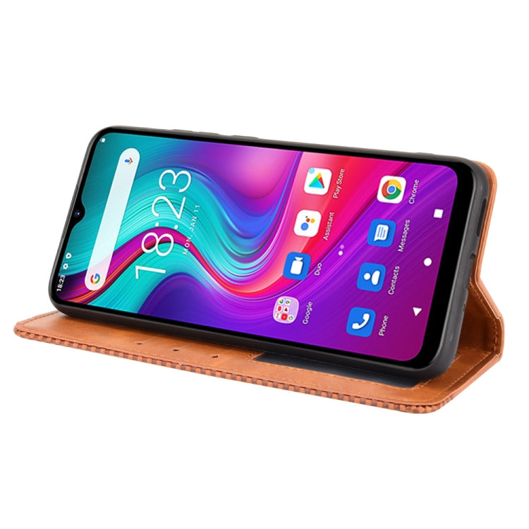 For Doogee X96 Pro Magnetic Buckle Retro Crazy Horse Texture Horizontal Flip Leather Case with Holder & Card Slots & Photo Frame