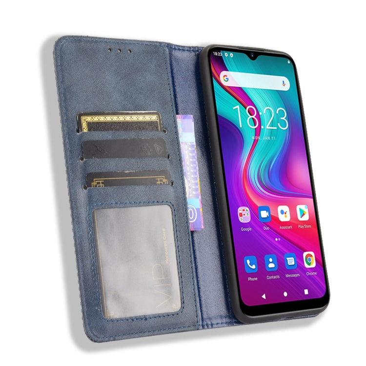 For Doogee X96 Pro Magnetic Buckle Retro Crazy Horse Texture Horizontal Flip Leather Case with Holder & Card Slots & Photo Frame