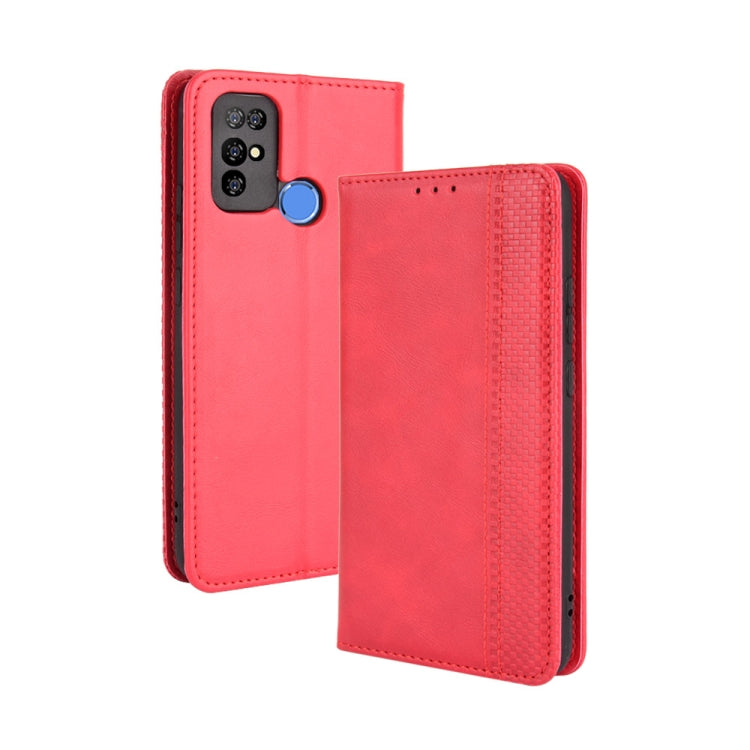 For Doogee X96 Pro Magnetic Buckle Retro Crazy Horse Texture Horizontal Flip Leather Case with Holder & Card Slots & Photo Frame