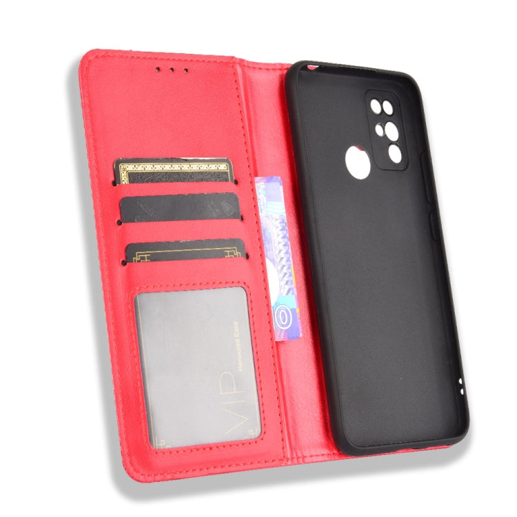 For Doogee X96 Pro Magnetic Buckle Retro Crazy Horse Texture Horizontal Flip Leather Case with Holder & Card Slots & Photo Frame