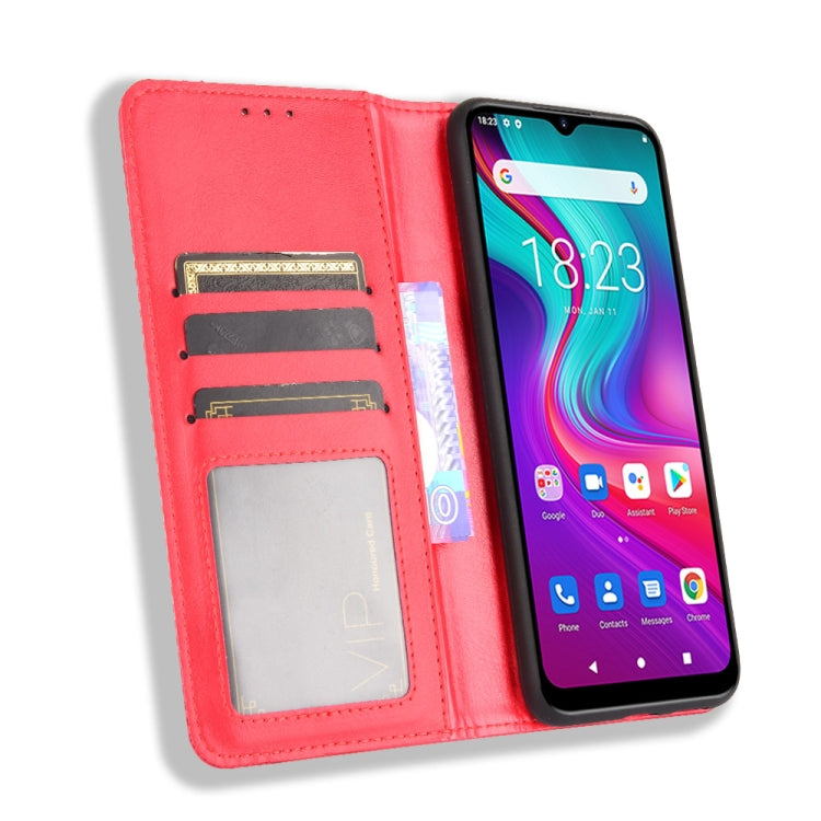 For Doogee X96 Pro Magnetic Buckle Retro Crazy Horse Texture Horizontal Flip Leather Case with Holder & Card Slots & Photo Frame