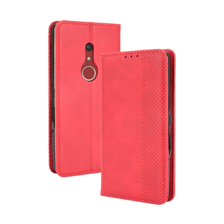 For Fujitsu Arrows Be4 Plus / F-41B Magnetic Buckle Retro Crazy Horse Texture Horizontal Flip Leather Case with Holder & Card Slots & Photo Frame