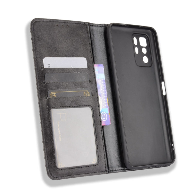 For Xiaomi Redmi Note 10 Pro 5G / Poco X3 GT Magnetic Buckle Retro Crazy Horse Texture Horizontal Flip Leather Case with Holder & Card Slots & Photo Frame