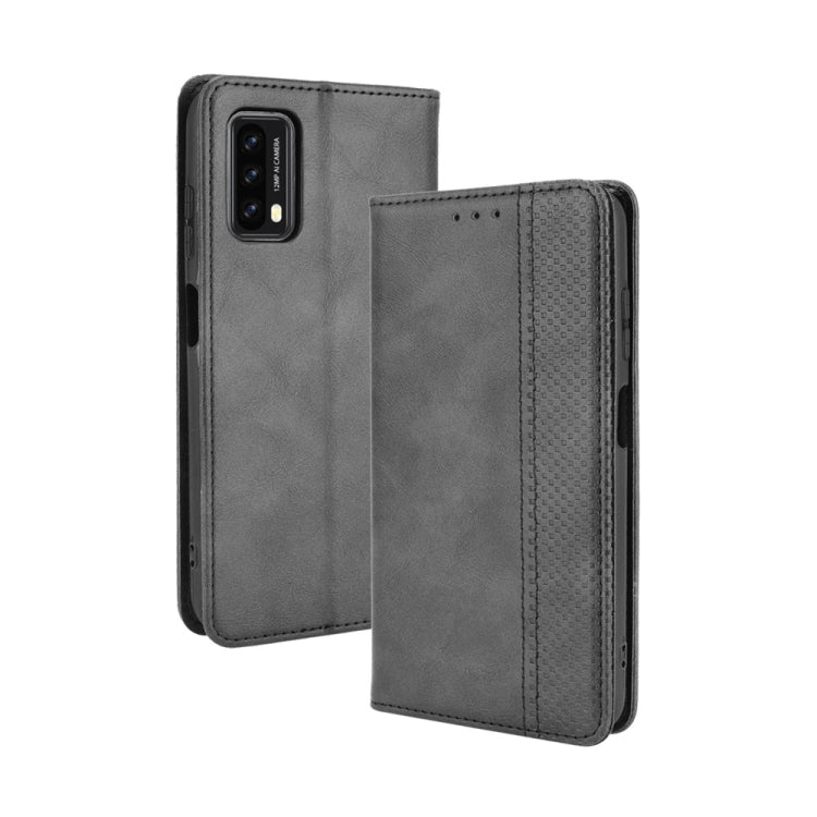 For Blackview A90 Magnetic Buckle Retro Crazy Horse Texture Horizontal Flip Leather Case with Holder & Card Slots & Photo Frame