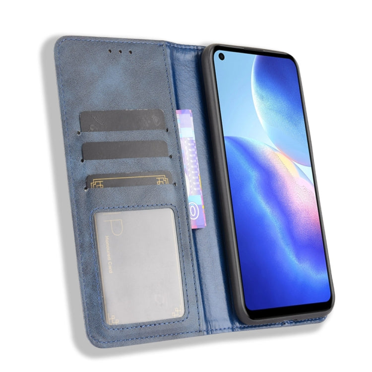 For Blackview A90 Magnetic Buckle Retro Crazy Horse Texture Horizontal Flip Leather Case with Holder & Card Slots & Photo Frame