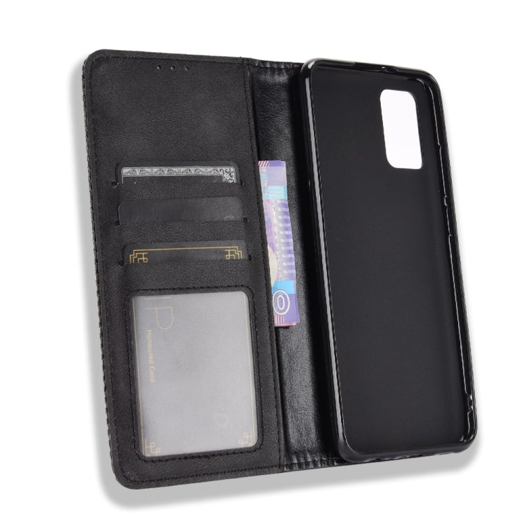 For Samsung Galaxy A03s Magnetic Buckle Retro Crazy Horse Texture Horizontal Flip Leather Case with Holder & Card Slots & Photo Frame