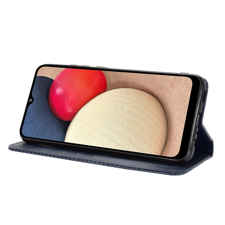 For Samsung Galaxy A03s Magnetic Buckle Retro Crazy Horse Texture Horizontal Flip Leather Case with Holder & Card Slots & Photo Frame