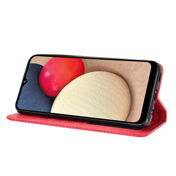For Samsung Galaxy A03s Magnetic Buckle Retro Crazy Horse Texture Horizontal Flip Leather Case with Holder & Card Slots & Photo Frame