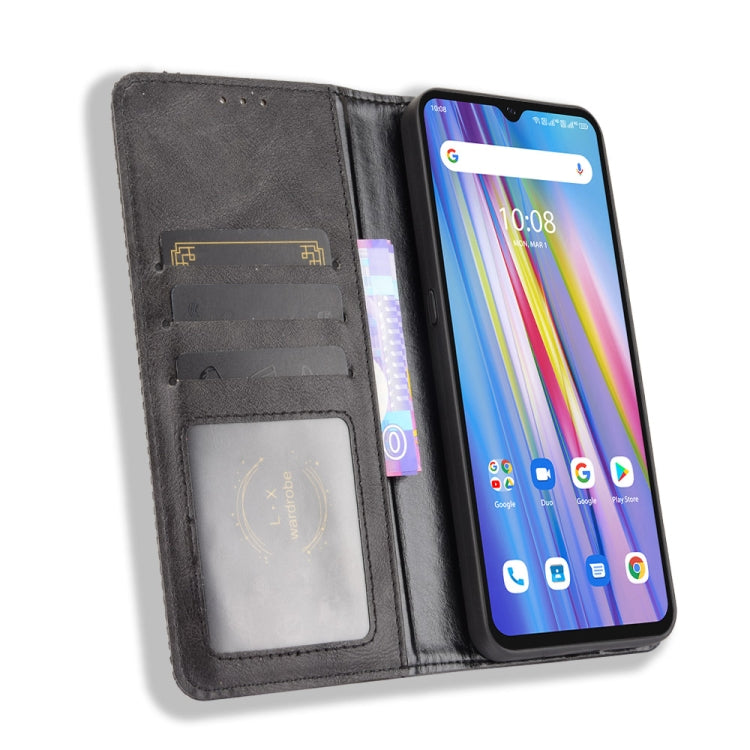 For Umidigi A11 Magnetic Buckle Retro Crazy Horse Texture Horizontal Flip Leather Case with Holder & Card Slots & Photo Frame