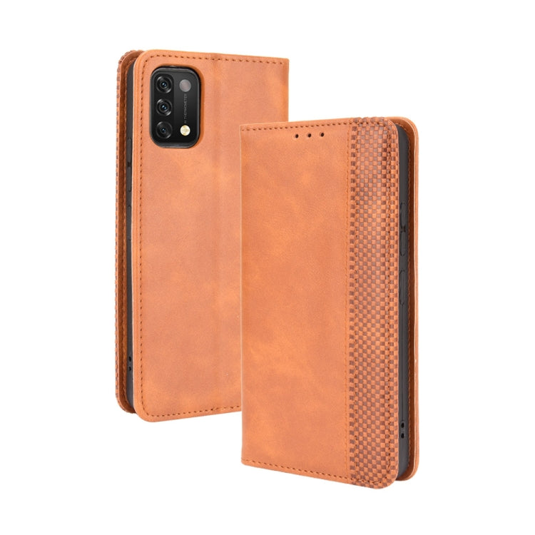 For Umidigi A11 Magnetic Buckle Retro Crazy Horse Texture Horizontal Flip Leather Case with Holder & Card Slots & Photo Frame