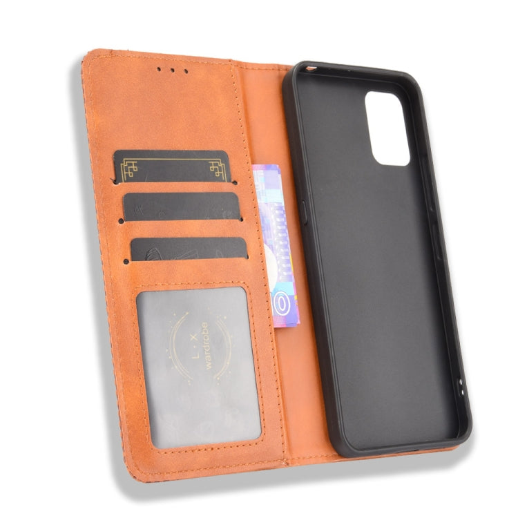 For Umidigi A11 Magnetic Buckle Retro Crazy Horse Texture Horizontal Flip Leather Case with Holder & Card Slots & Photo Frame