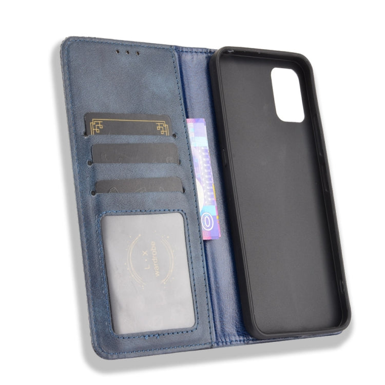 For Umidigi A11 Magnetic Buckle Retro Crazy Horse Texture Horizontal Flip Leather Case with Holder & Card Slots & Photo Frame