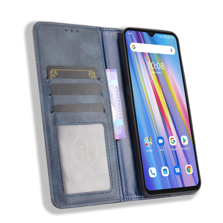 For Umidigi A11 Magnetic Buckle Retro Crazy Horse Texture Horizontal Flip Leather Case with Holder & Card Slots & Photo Frame