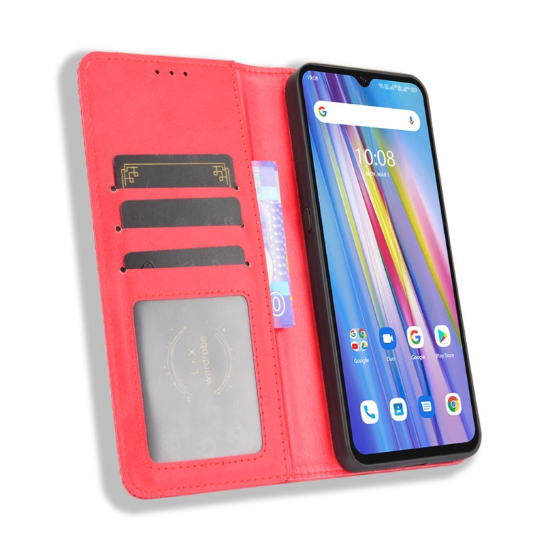 For Umidigi A11 Magnetic Buckle Retro Crazy Horse Texture Horizontal Flip Leather Case with Holder & Card Slots & Photo Frame