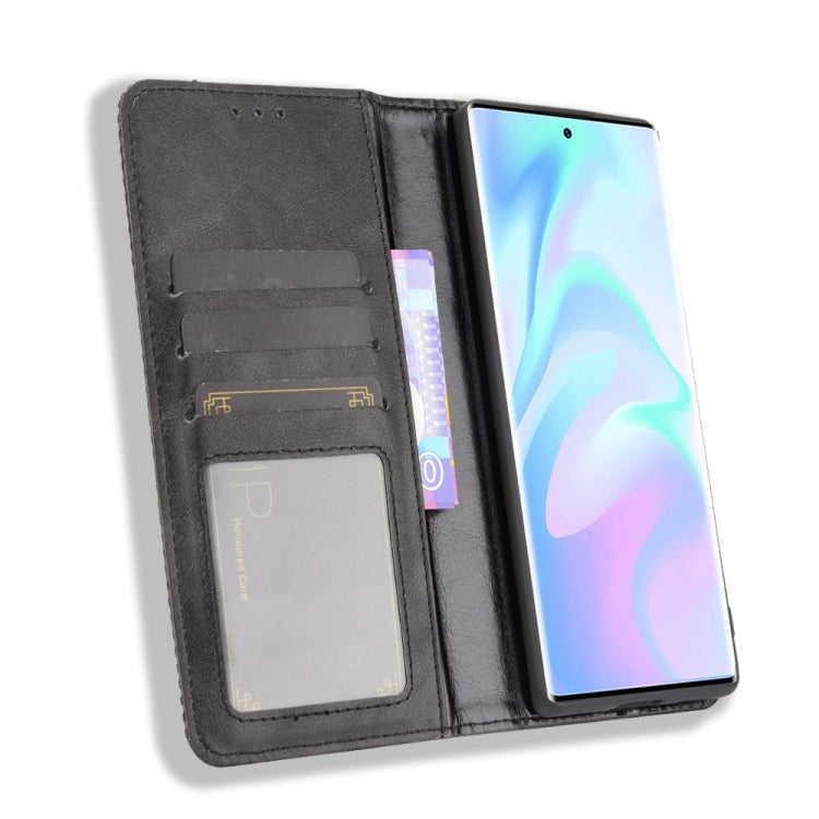For ZTE Axon 30 Ultra 5G Magnetic Buckle Retro Crazy Horse Texture Horizontal Flip Leather Case with Holder & Card Slots & Photo Frame