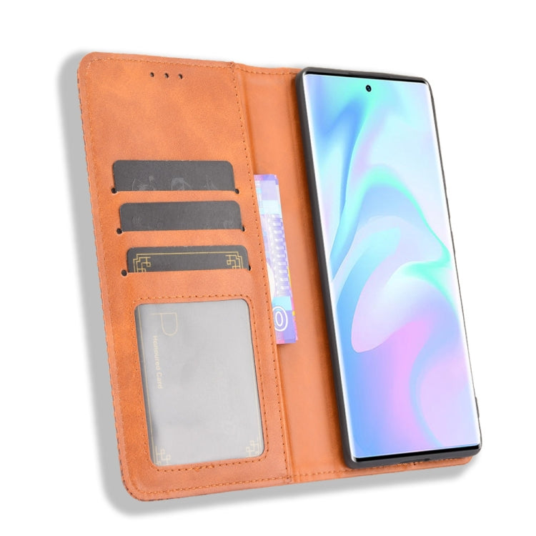 For ZTE Axon 30 Ultra 5G Magnetic Buckle Retro Crazy Horse Texture Horizontal Flip Leather Case with Holder & Card Slots & Photo Frame