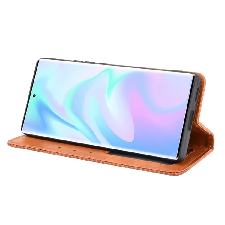 For ZTE Axon 30 Ultra 5G Magnetic Buckle Retro Crazy Horse Texture Horizontal Flip Leather Case with Holder & Card Slots & Photo Frame