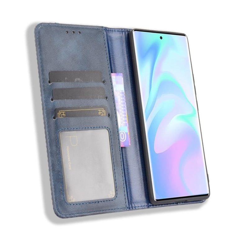 For ZTE Axon 30 Ultra 5G Magnetic Buckle Retro Crazy Horse Texture Horizontal Flip Leather Case with Holder & Card Slots & Photo Frame