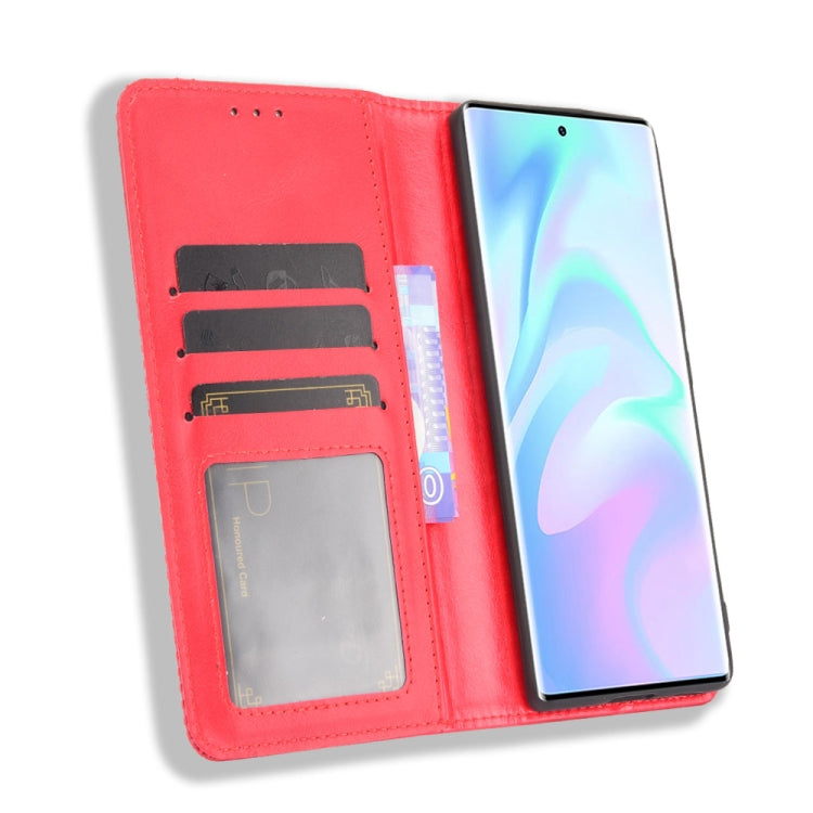 For ZTE Axon 30 Ultra 5G Magnetic Buckle Retro Crazy Horse Texture Horizontal Flip Leather Case with Holder & Card Slots & Photo Frame