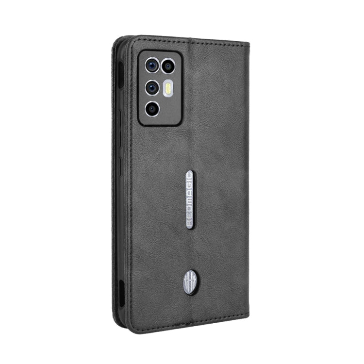For ZTE nubia Red Magic 6R Magnetic Buckle Retro Crazy Horse Texture Horizontal Flip Leather Case with Holder & Card Slots & Photo Frame