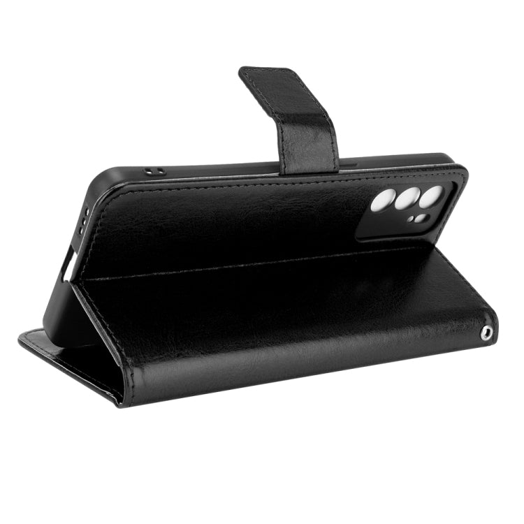 For OPPO Reno6 5G Crazy Horse Texture Horizontal Flip Leather Case with Holder & Card Slots & Lanyard