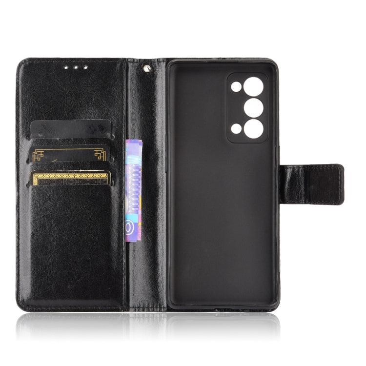 For OPPO Reno6 Pro+ 5G Crazy Horse Texture Horizontal Flip Leather Case with Holder & Card Slots & Lanyard