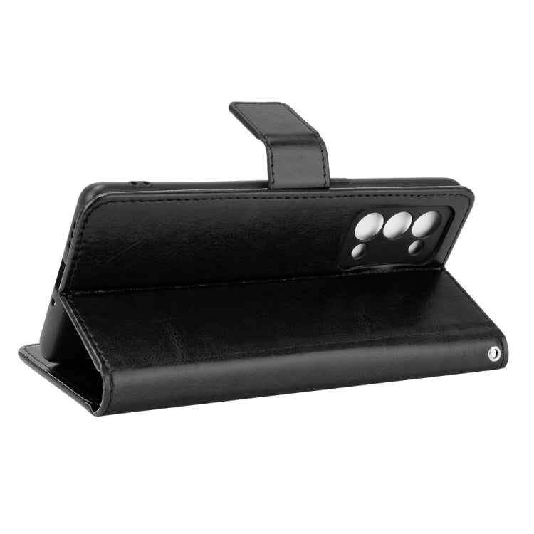 For OPPO Reno6 Pro+ 5G Crazy Horse Texture Horizontal Flip Leather Case with Holder & Card Slots & Lanyard