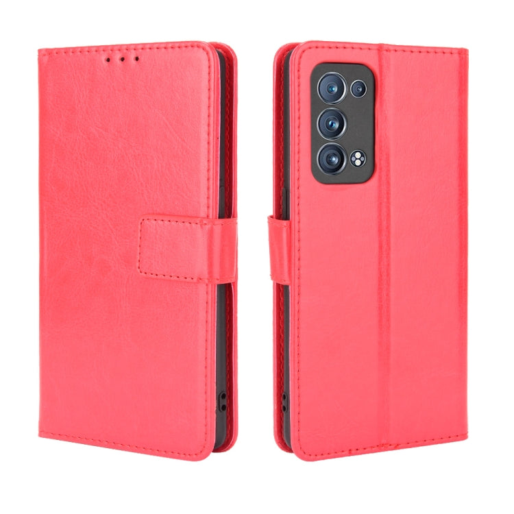 For OPPO Reno6 Pro+ 5G Crazy Horse Texture Horizontal Flip Leather Case with Holder & Card Slots & Lanyard