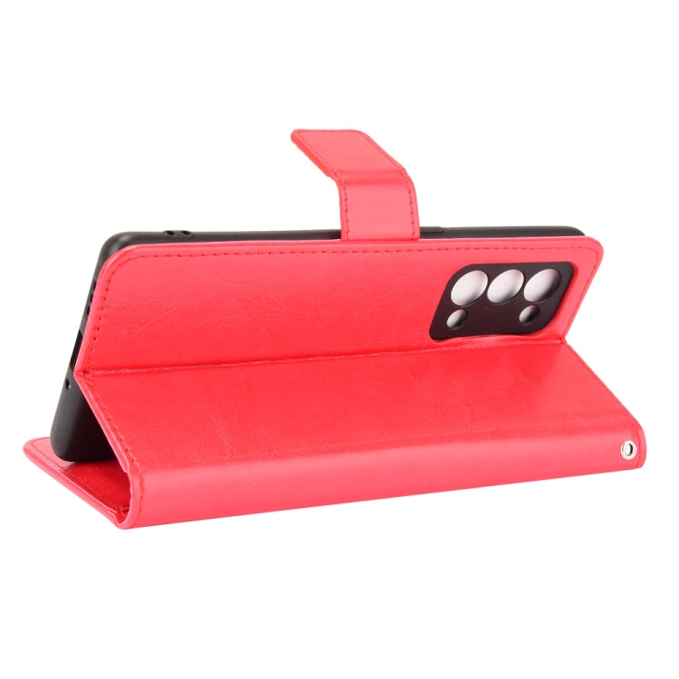 For OPPO Reno6 Pro+ 5G Crazy Horse Texture Horizontal Flip Leather Case with Holder & Card Slots & Lanyard