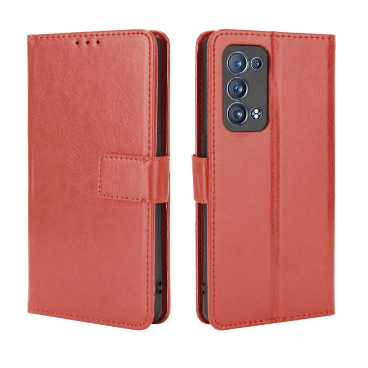 For OPPO Reno6 Pro+ 5G Crazy Horse Texture Horizontal Flip Leather Case with Holder & Card Slots & Lanyard