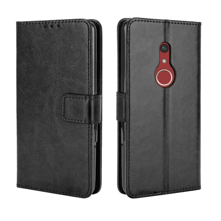 For Fujitsu Arrows BZ02/Be4 Plus/F-41B Crazy Horse Texture Horizontal Flip Leather Case with Holder & Card Slots & Lanyard