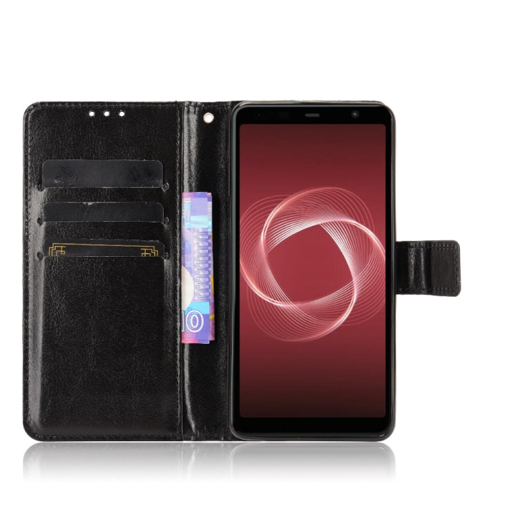 For Fujitsu Arrows BZ02/Be4 Plus/F-41B Crazy Horse Texture Horizontal Flip Leather Case with Holder & Card Slots & Lanyard