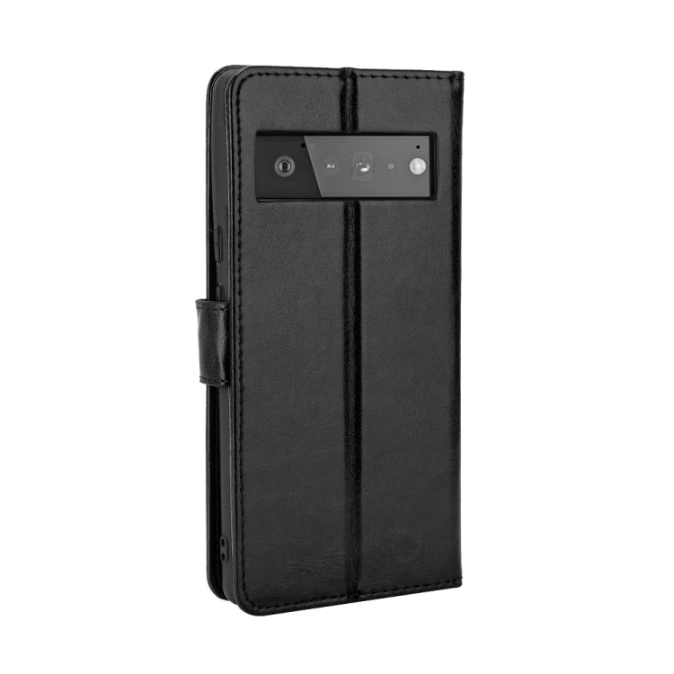 For Google Pixel 6 Crazy Horse Texture Horizontal Flip Leather Case with Holder & Card Slots & Lanyard