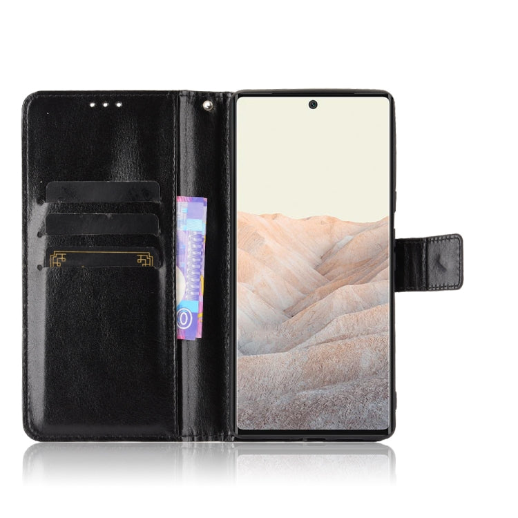 For Google Pixel 6 Crazy Horse Texture Horizontal Flip Leather Case with Holder & Card Slots & Lanyard