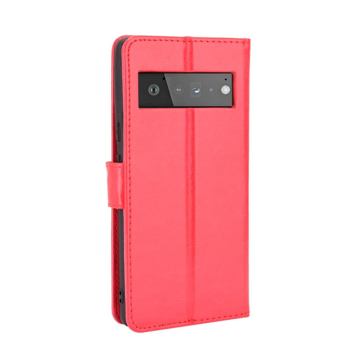 For Google Pixel 6 Crazy Horse Texture Horizontal Flip Leather Case with Holder & Card Slots & Lanyard