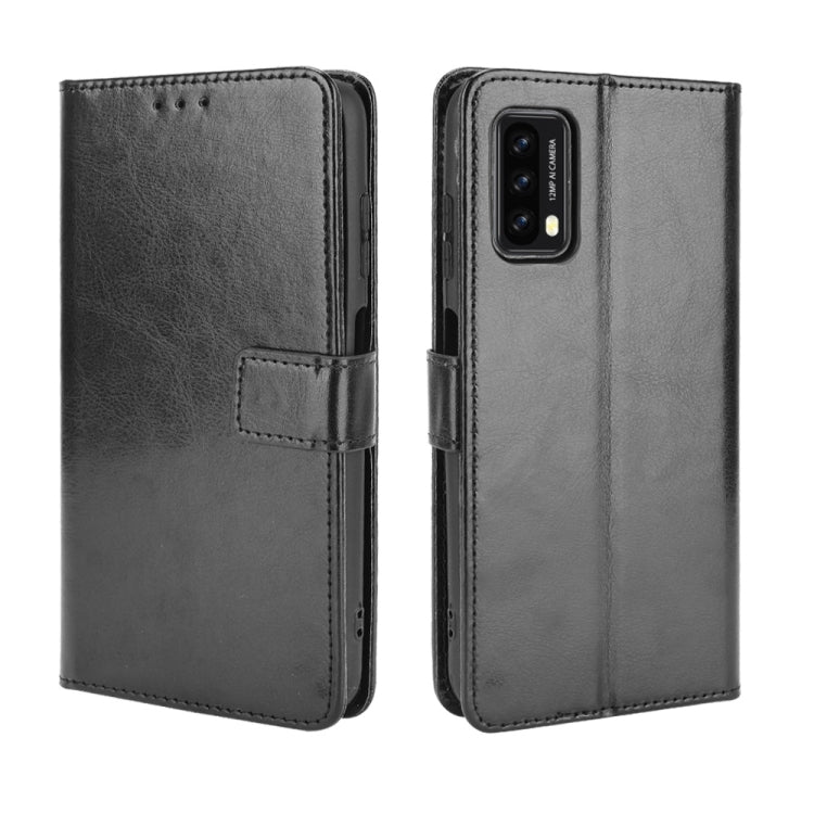 For Blackview A90 Crazy Horse Texture Horizontal Flip Leather Case with Holder & Card Slots & Lanyard