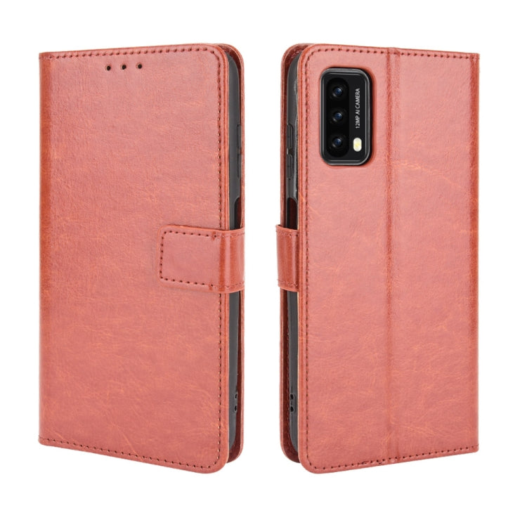 For Blackview A90 Crazy Horse Texture Horizontal Flip Leather Case with Holder & Card Slots & Lanyard