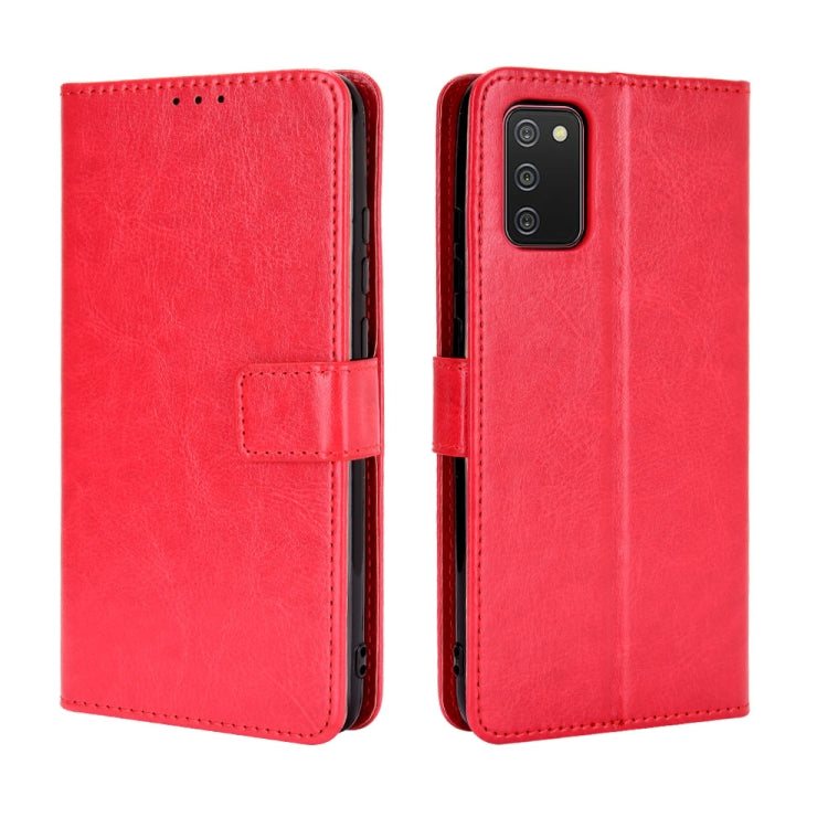 For Samsung Galaxy A03s 164mm Crazy Horse Texture Horizontal Flip Leather Case with Holder & Card Slots & Lanyard